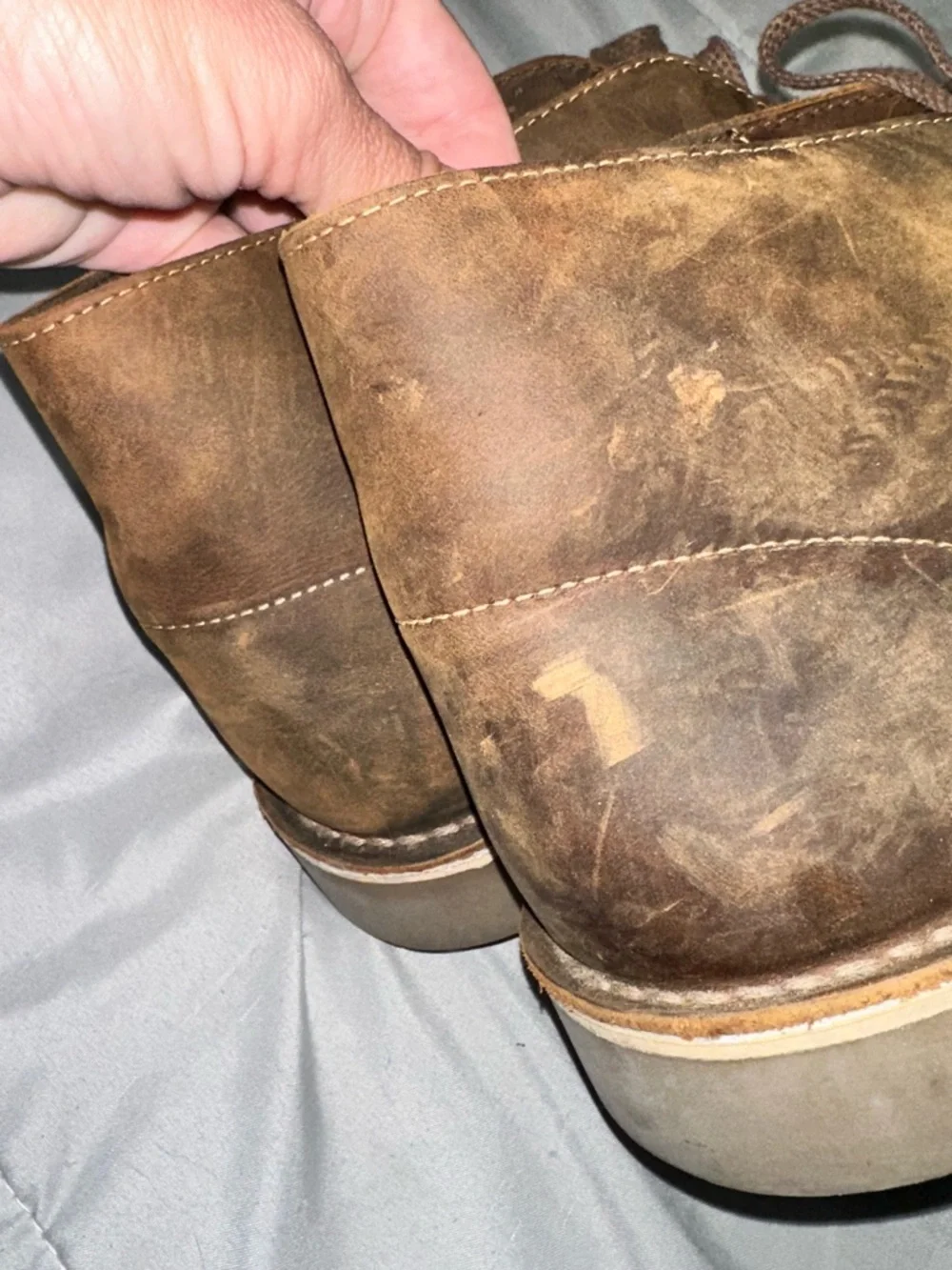 Clarks Bushacre Chukka Desert Boots Mens US 13 M Brown Leather Ankle Outdoor